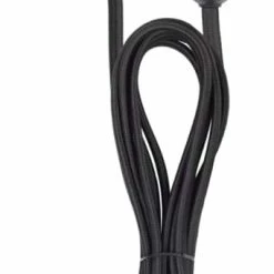 Globe 12-ft 16/3 Fabric Extension Cord, Right Angle Plug, 3 Outlets, Black