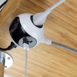 Globe 3-Outlet And 2 USB Port Power Bar With 5-ft Fabric Cord And Right Angle Plug, White/Grey 11 Globe 3-Outlet And 2 USB Port Power Bar With 5-ft Fabric Cord And Right Angle Plug, White/Grey -Globe Sales Shop globe 3 outlet power cube 2 usb 5 designer cord white grey 32251d7d b853 4144 bd84 03377357e307