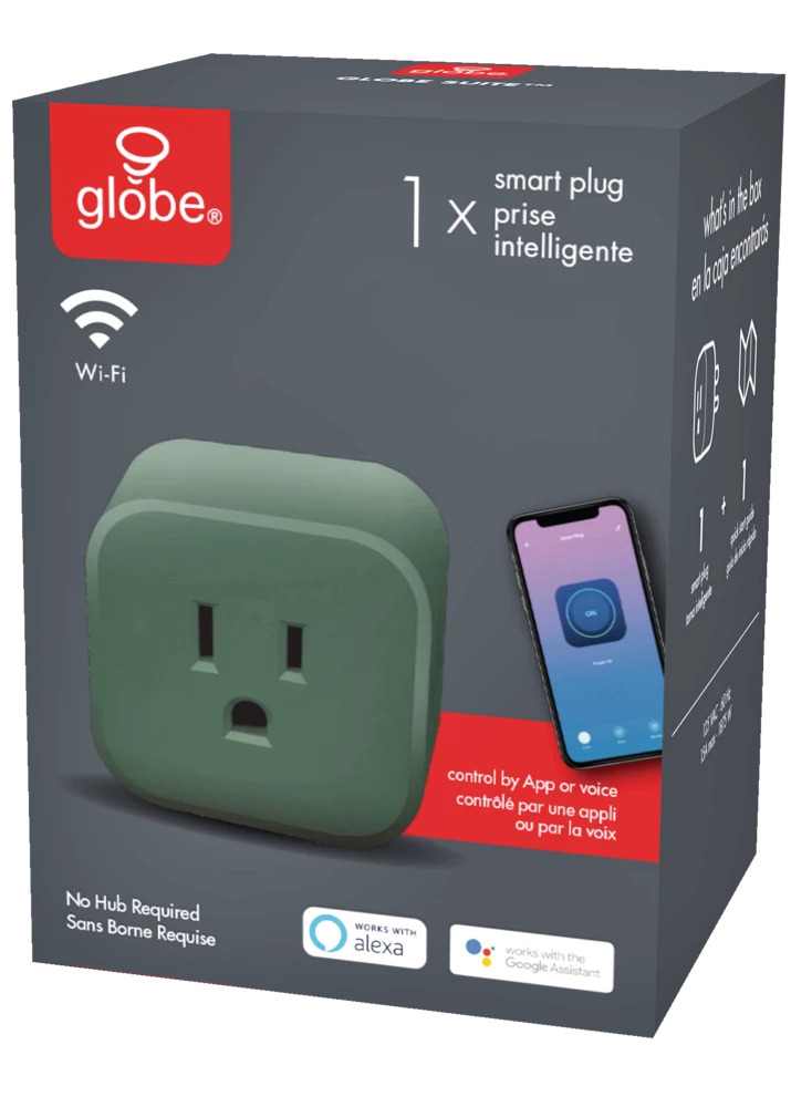 Globe Smart Wifi Outlet Plug, Compatible With Alexa And Google Assistant, Green 2 Globe Smart Wifi Outlet Plug, Compatible With Alexa And Google Assistant, Green - Image 2