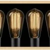 Globe Electric S60 E26 Base Vintage Clear Dimmable Light Bulbs, 220 Lumens, 60W, 4-pk
