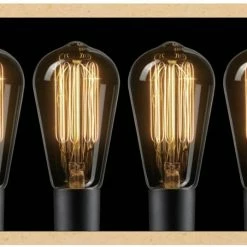 Globe Electric S60 E26 Base Vintage Clear Dimmable Light Bulbs, 220 Lumens, 60W, 4-pk