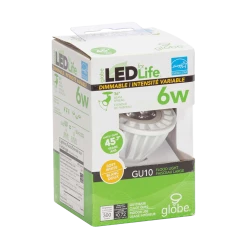 Globe Electric GU10 Base Dimmable Flood Light Bulb, 300 Lumens, Soft White, 35W