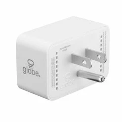 Globe Smart Wifi Outlet Plug, Compatible With Alexa And Google Assistant, White